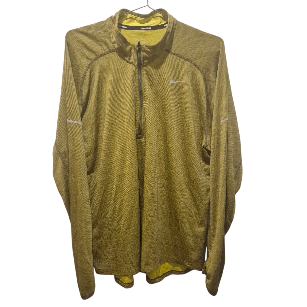 Men's Nike Running Size XL Long Sleeve Reflective Thumb holes Pullover